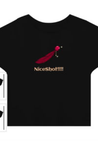 しれっと着られる「ナイスショット!!!!」Tシャツ