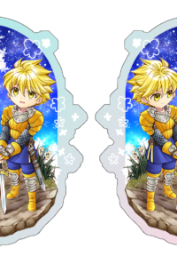ヴィネット風オル＆スト両面アクキー